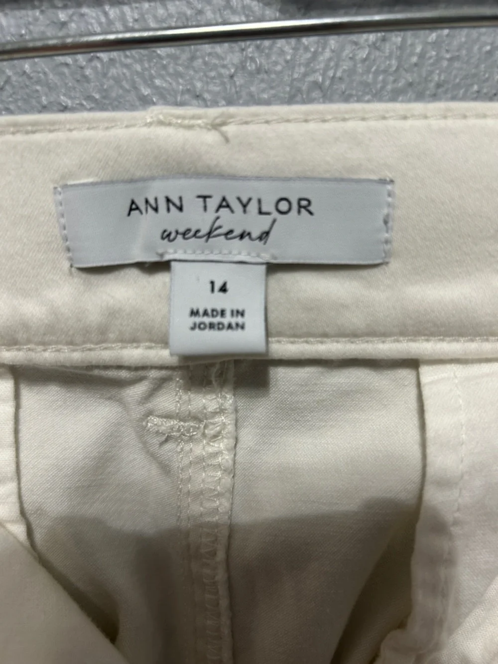 Beautiful Ann Taylor Weekend Wide-Leg Pants - Cream Size 14 - Picture 6 of 8